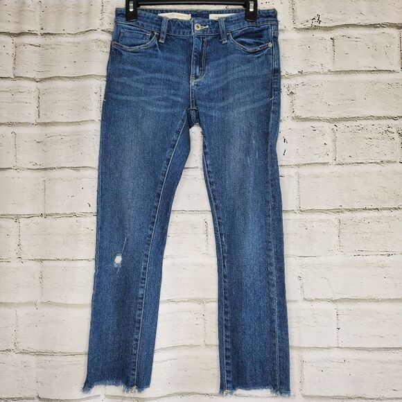 Anthro Pilcro and Letterpress Distressed Raw Hem Slim Boyfriend Size 25 - Picture 1 of 10